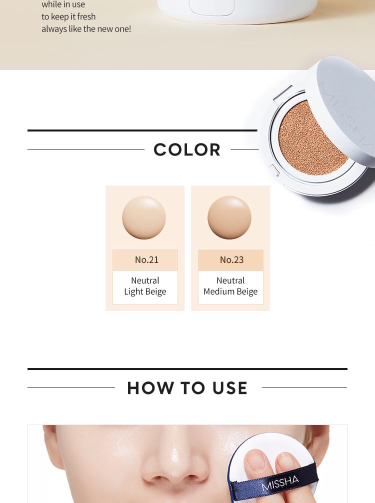 MISSHA 奇蹟氣墊粉底 #23 自然色 SPF50+ 15g